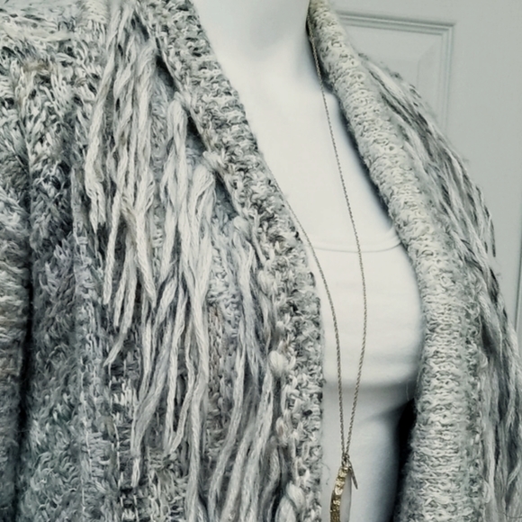 Free People Fringed Open Sweater Jacket - Picture 6 of 12